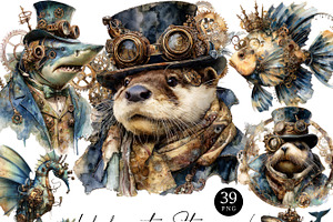 Underwater Sea Steampunk Animals