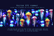 Underwater Jellyfish, an Illustration by ViktoriaARTprint (Thumbnail 2 of 9)