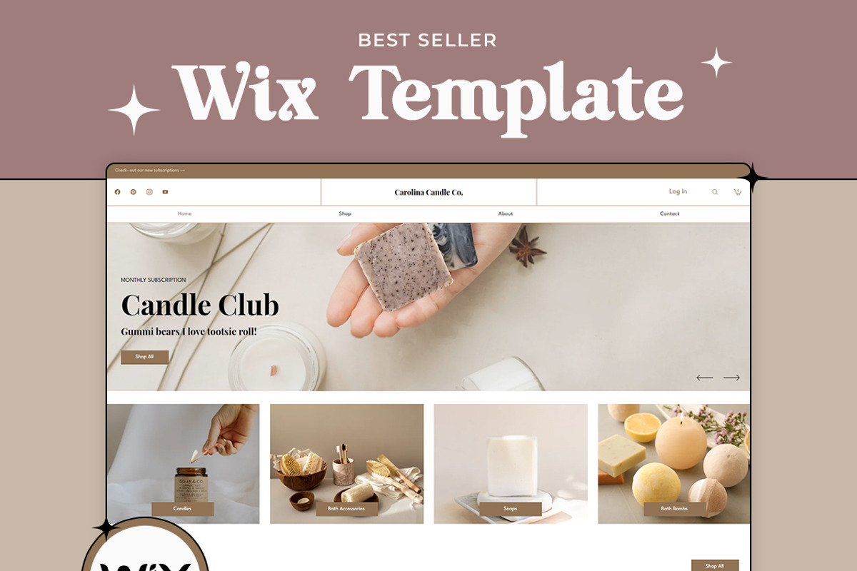 Carolina Candle Co. Wix Template, a Wix Template by Girl Boss From Home (Photo 1 of 6)