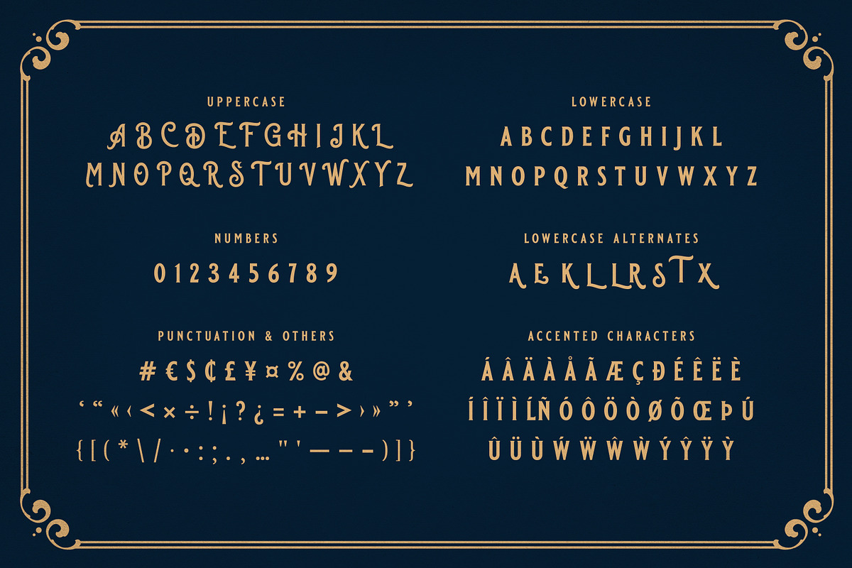 Blackriver Font + Ornaments, a Font by Heritage Type Co. (Photo 5 of 6)