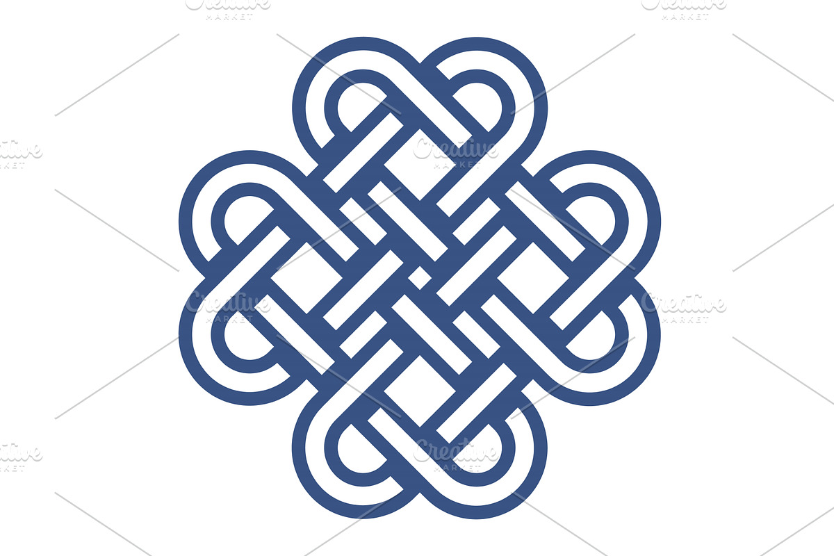 Celtic knot design intricate, an Object Illustration by seahorsevector