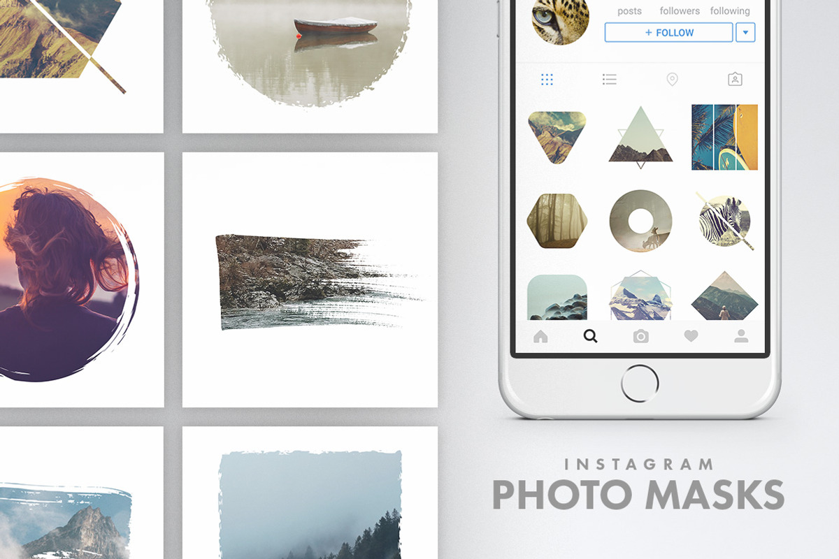 Instagram Photo Masks, a Social Media Template by Tugcu Design Co. (Photo 1 of 6)