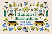 Summer Illustration Pack, a Seasonal Illustration by Nixon Design (Thumbnail 1 of 6)