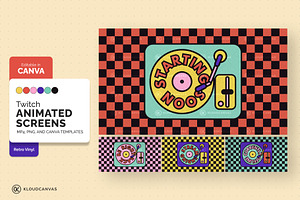 Animated Twitch Screen - Retro Vinyl, a Social Media Template by KloudCanvas