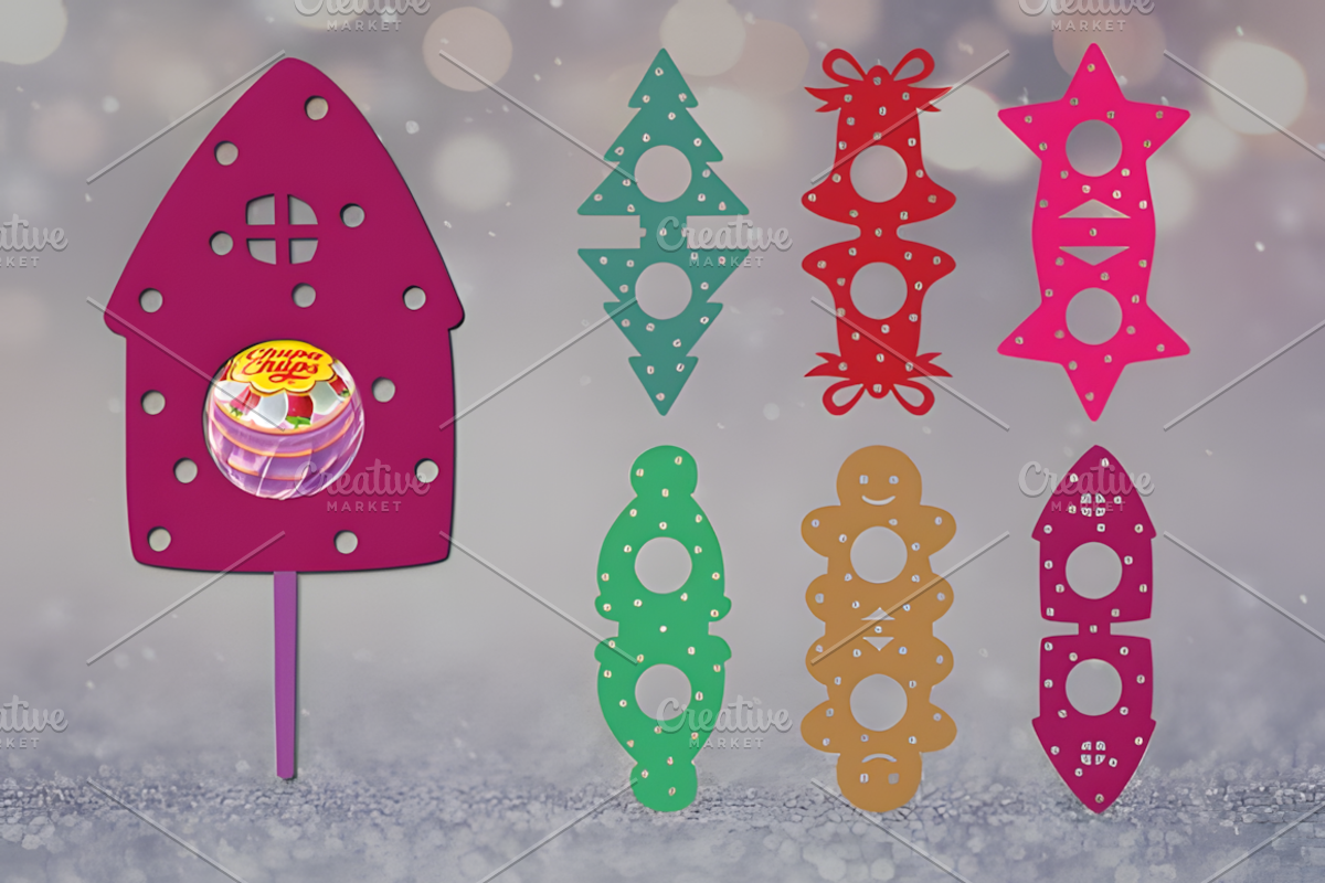 Christmas Lollipop Holder 3d SVG, an Object 3D Model by Coco Bloom (Photo 3 of 5)
