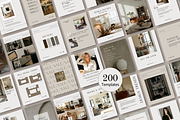 Interior Design Instagram Templates, a Social Media Template by Warmsoulgallery (Thumbnail 1 of 11)