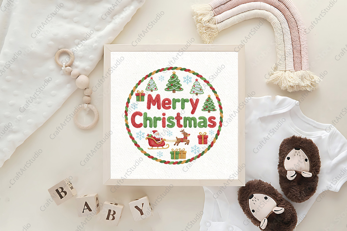 Merry Christmas Crochet Coquette PNG, an Illustration by CraftArtStudio (Photo 4 of 4)
