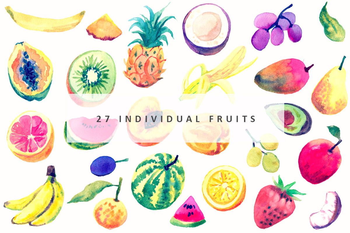 Tropical Paradise-watercolor set, an Object Graphic by Kseniya_design (Photo 4 of 12)