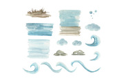 Watercolor Marine Collection, an Object Illustration by Natikka Art (Thumbnail 2 of 7)