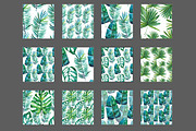 Watercolor tropical leaves, an Illustration by Olesya Morokhovets (Thumbnail 5 of 8)