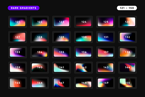 150 Dark Gradients Collection