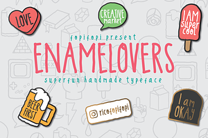 Sale ! ENAMELOVERS typeface + Bonus
