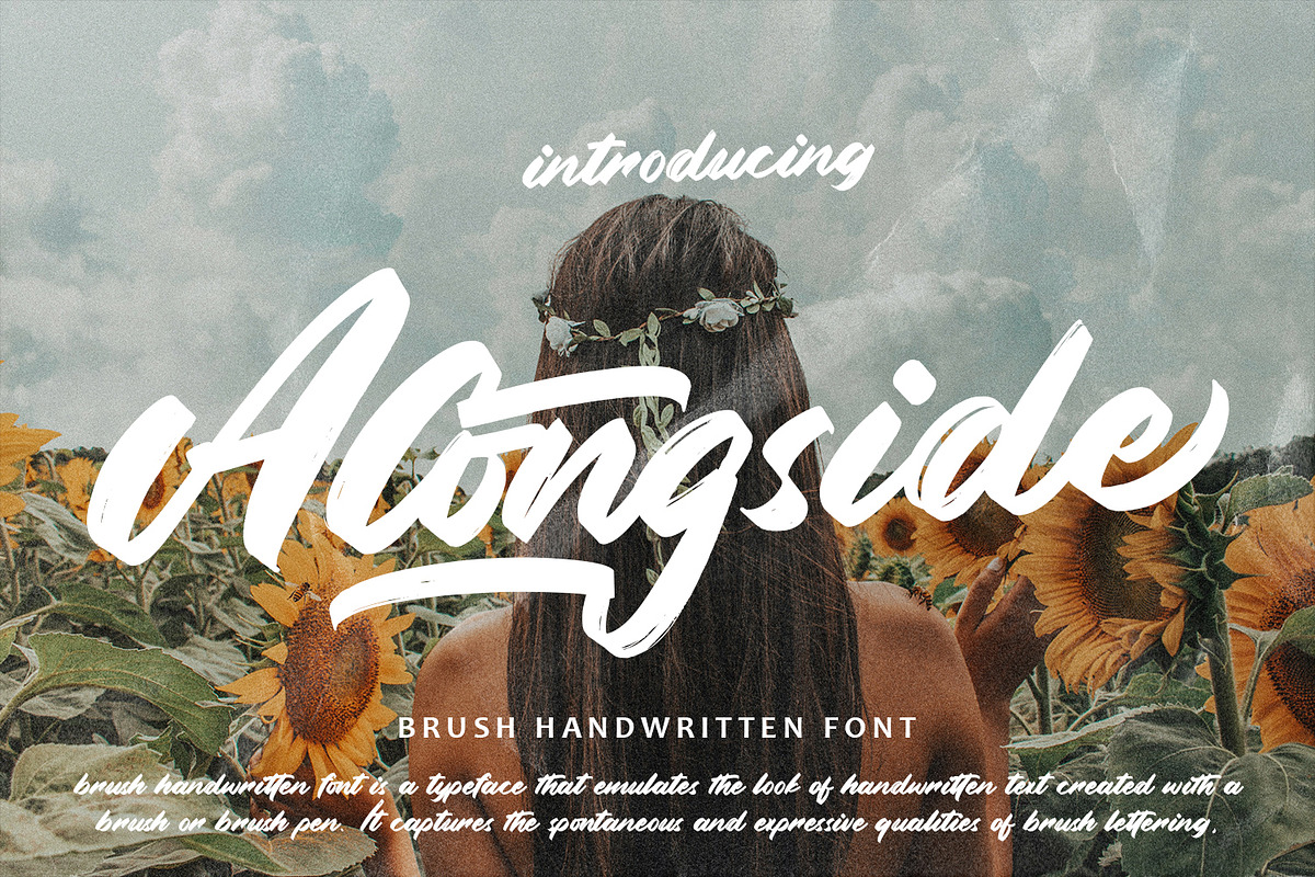Alongside - Brush Handwritten Font, a Script Font by Arendxstudio (Photo 3 of 15)