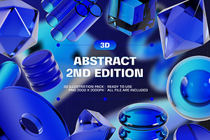 Abstract 2nd Icon 3D Illustration