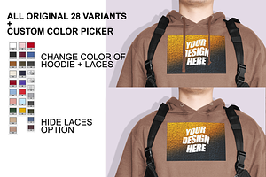 Cotton Heritage M2580 Hoodie Mockup