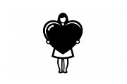 Cute Love Girl Silhouette Bundle, an Illustration by Designs_River (Thumbnail 8 of 53)