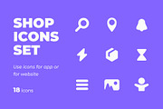Solid Icon Pack for Shop App | Web, a Solid Icon by lekseo studio (Thumbnail 1 of 5)
