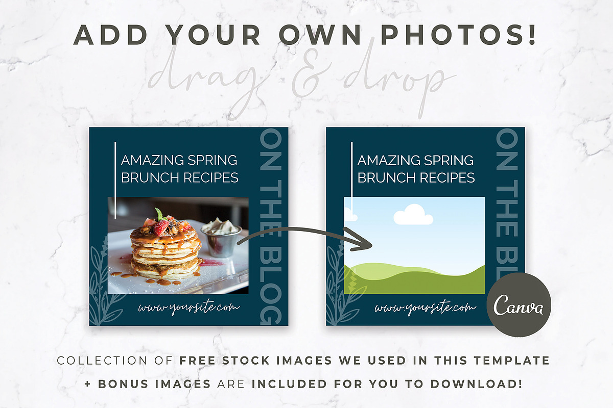 Instagram Posts for Canva | Blue, a Social Media Template by Thirty One ...