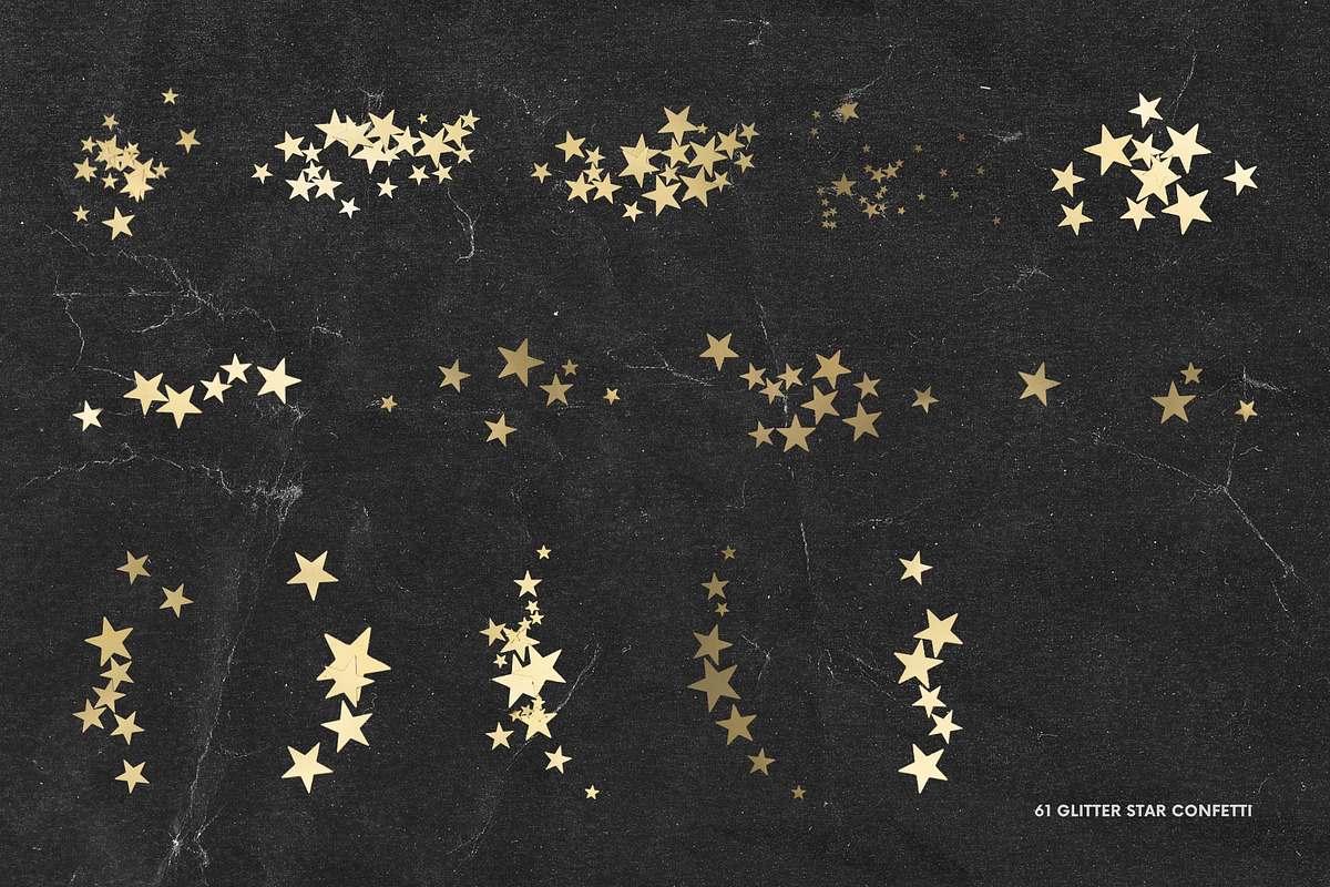 61 Glitter Star Confetti, an Object Graphic by Ksuview (Photo 5 of 6)