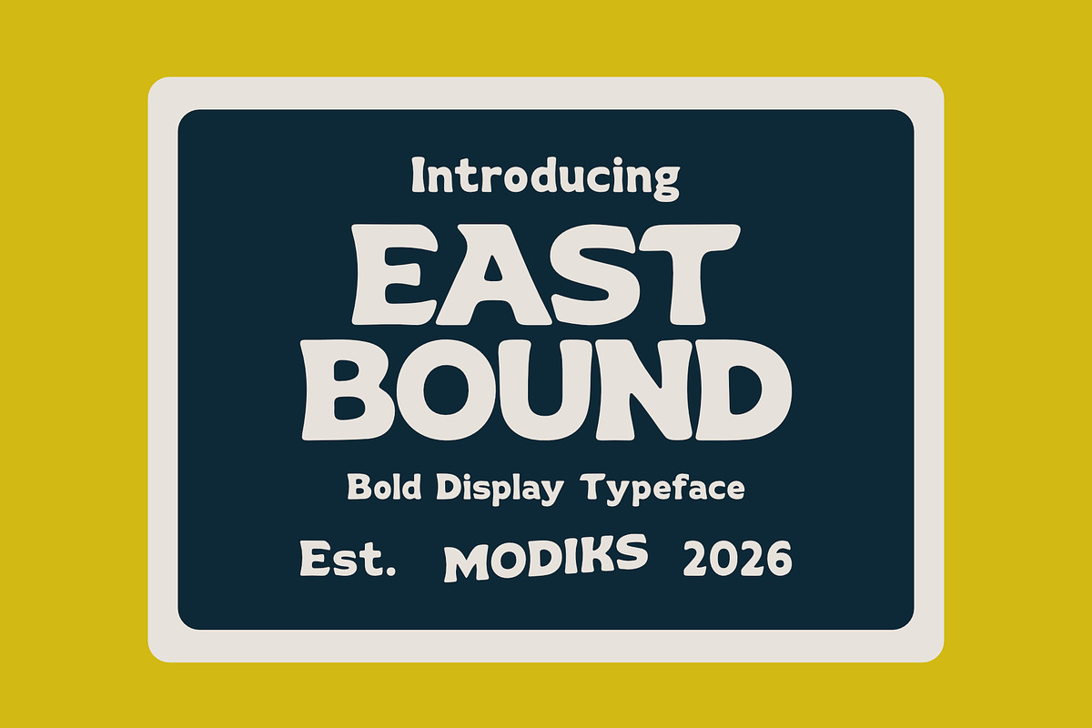 East Bound Font, a Sans Serif Font by Modikstype (Photo 1 of 7)