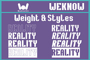 Reality Font, a Font by weknow (Thumbnail 7 of 8)