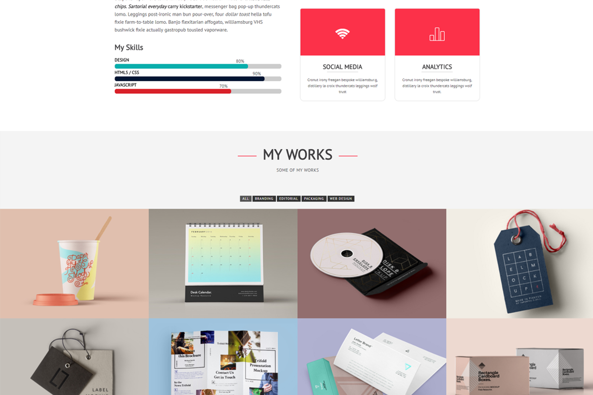 Skillz: Portfolio & Resume Theme, a WordPress Template by ThemeBear (Photo 4 of 6)