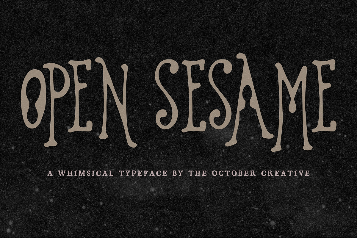 Open Sesame Retro Display Font, a Handwritten Font by The October Creative (Photo 1 of 8)