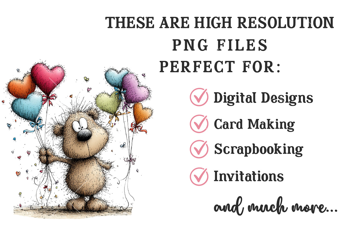 Whimsical Teddy Bear Clipart, a Seasonal Illustration by OK Design (Photo 6 of 6)