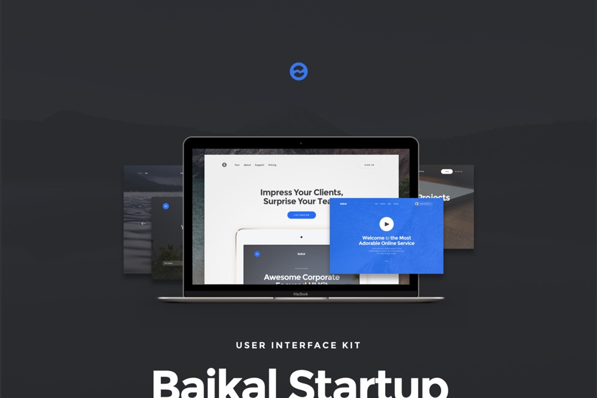 Baikal Startup UI Kit, an UI Kit Template by Great Simple (Photo 2 of 5)