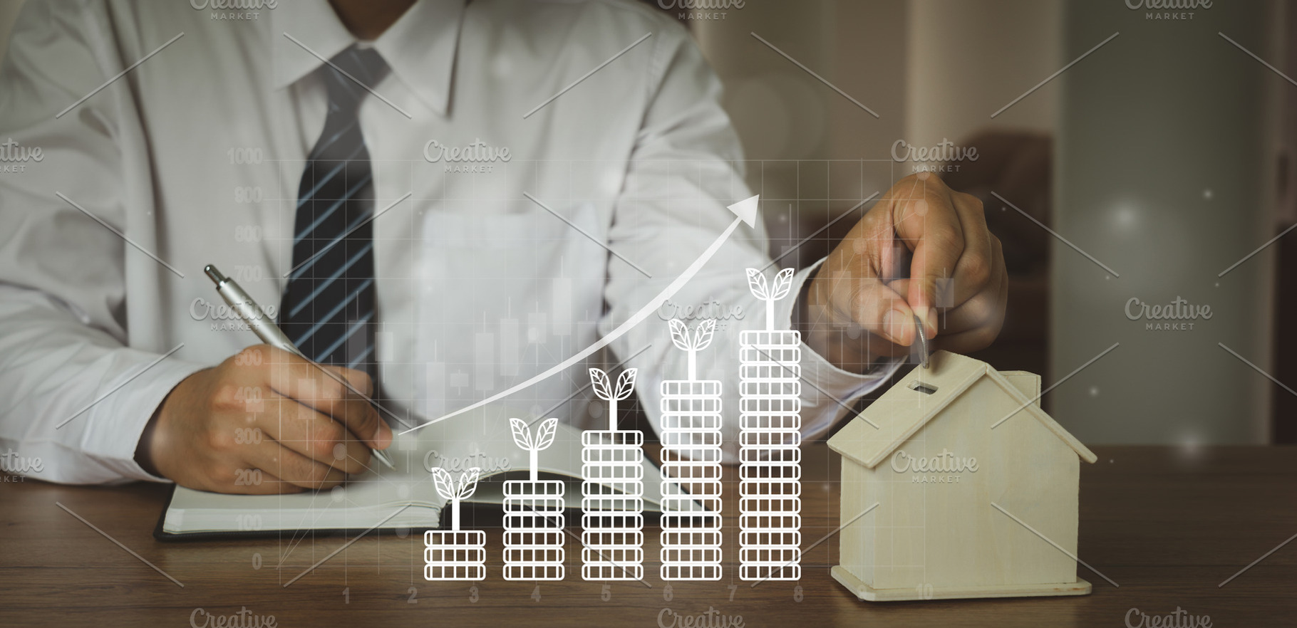 Icon with business concept, a Business Photo by OSABEE TOP VIEW
