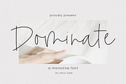 Dominate - Monoline Font, a Handwritten Font by Timurtype (Thumbnail 1 of 7)