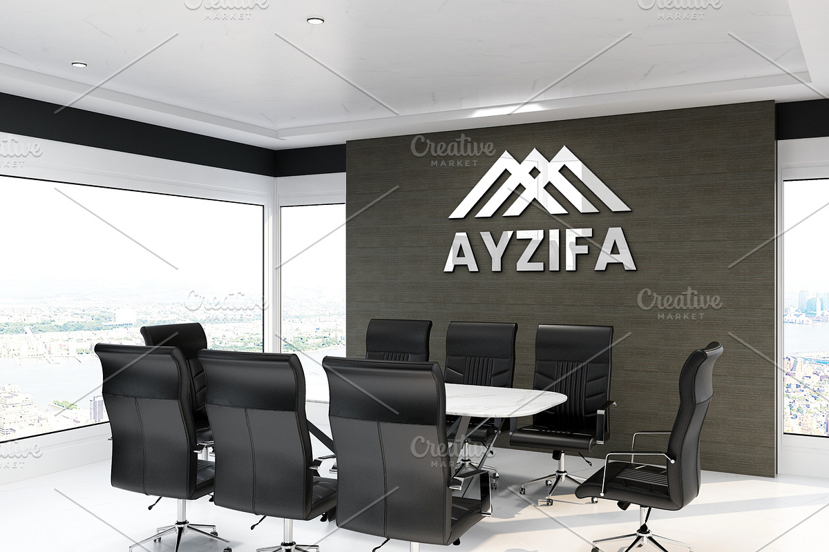 PSD Office Meeting Room Wall Mockup, a Product Mockup by Ayy (Photo 9 of 15)