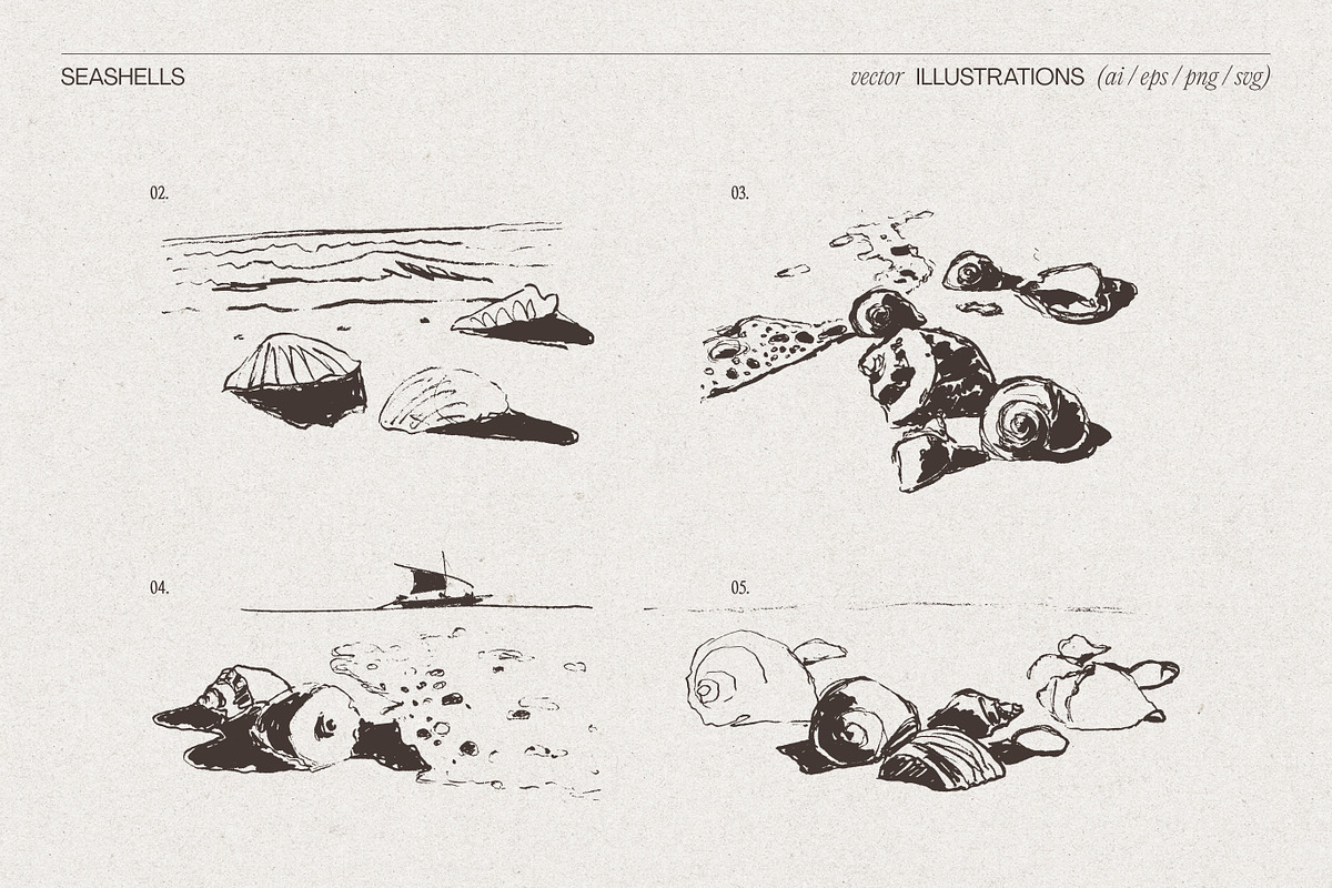 Summer Vacation Beach Collection, a Seasonal Illustration by TheMountBirdStudio (Photo 17 of 21)