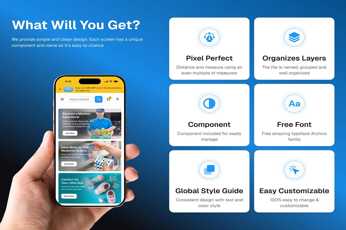 Website E-commerce UI kit, an UI Kit Template by Creative Perspective (Photo 2 of 8)