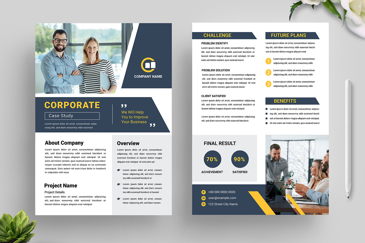 Corporate Case Study Template, a Stationery Template by MightyDesign (Photo 1 of 8)