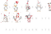 45 Barnyard Birthday Party Clipart, an Animal Illustration by Pati Charm Studio (Thumbnail 3 of 8)