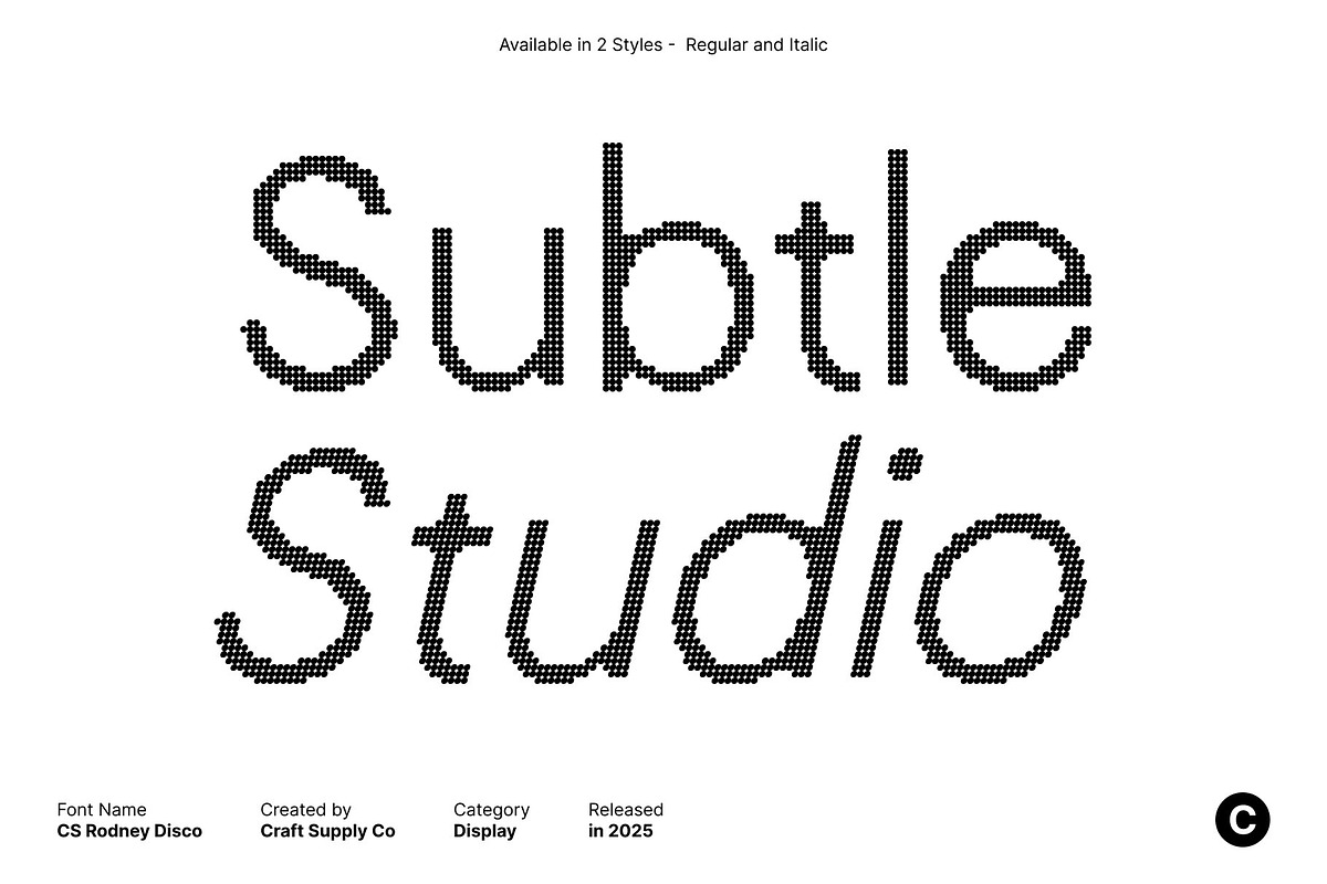 CS Rodney Disco, a Sans Serif Font by Craft Supply Co. (Photo 6 of 8)