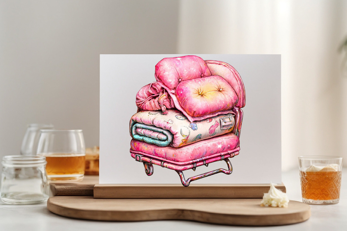 Whimsical pink summer poolside clipa, an Illustration by SVGArt (Photo 5 of 9)