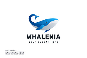 Whale Gradient Colorful Vector Logo, a Branding & Logo Template by yuanesei