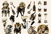 MOST PECULIAR NEW YEAR CLIPART PACK, a Person Illustration by Daring Digies (Thumbnail 5 of 10)