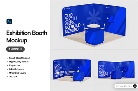 Exhibition Booth Mockup, an Advertising Mockup by SLAB! Design