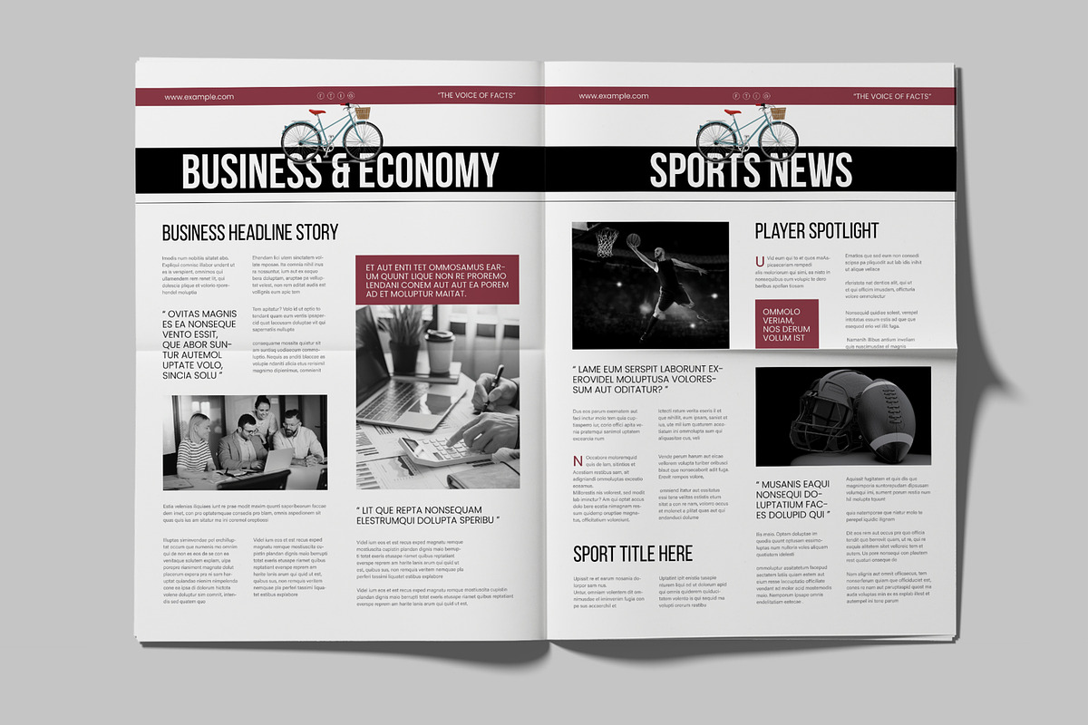 Newspaper Design for Print Media, a Magazine Template by MightyDesign (Photo 4 of 8)