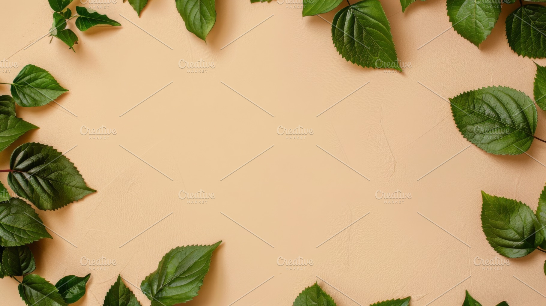 Green leaves of the plant border, a Nature Photo by Handmadefont