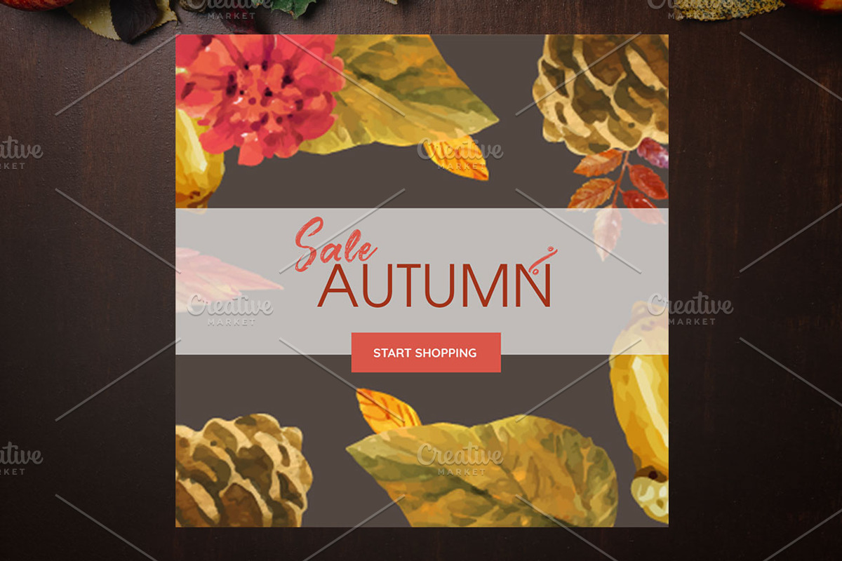 Autumn Sale Banners Pack, a Templates & Theme by Khryna Designs (Photo 4 of 4)