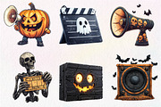Vintage Halloween & Cinema Clipart, an Illustration by Dream Creation (Thumbnail 4 of 7)