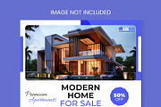 Real estate social media banner, a Decorative Illustration by Photoshop Action (Thumbnail 6 of 17)