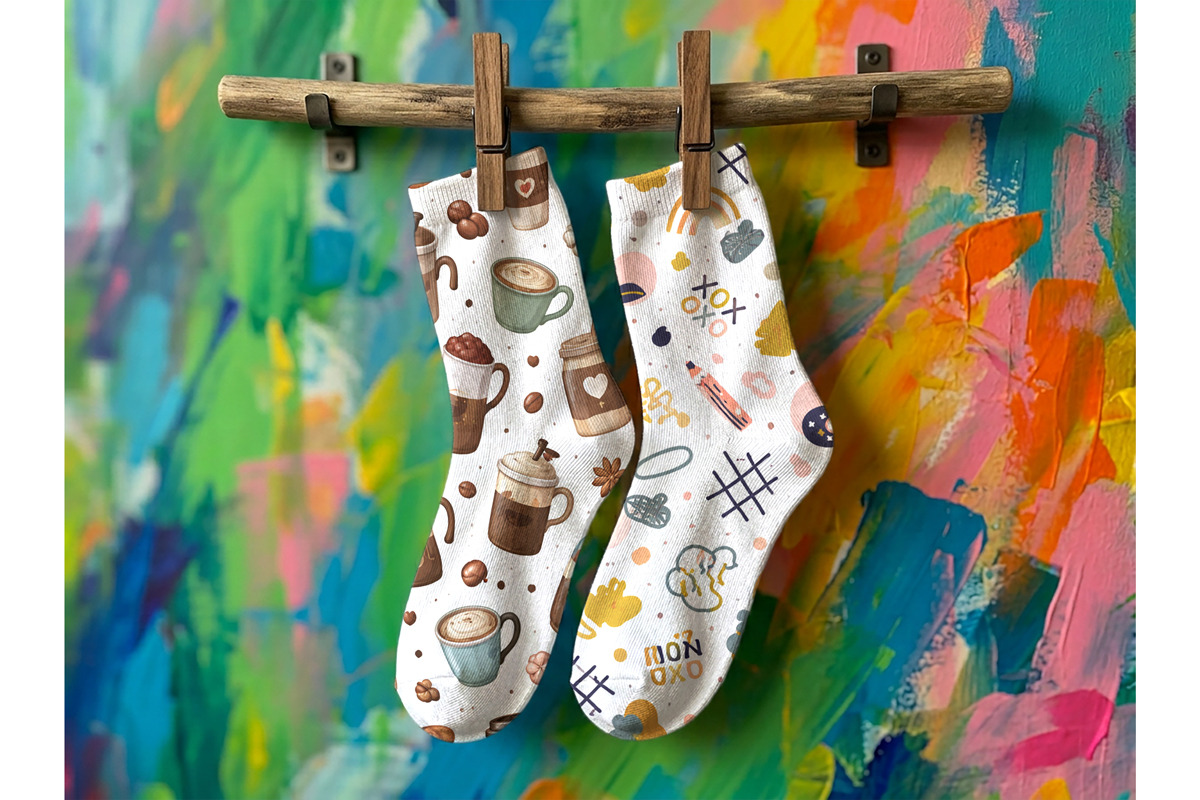 Hanging socks mockup, an Advertising Mockup by Rami's Mockups (Photo 3 of 4)