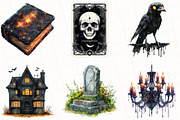 Black Halloween Sublimation Clipart, an Illustration by OK Design (Thumbnail 3 of 5)