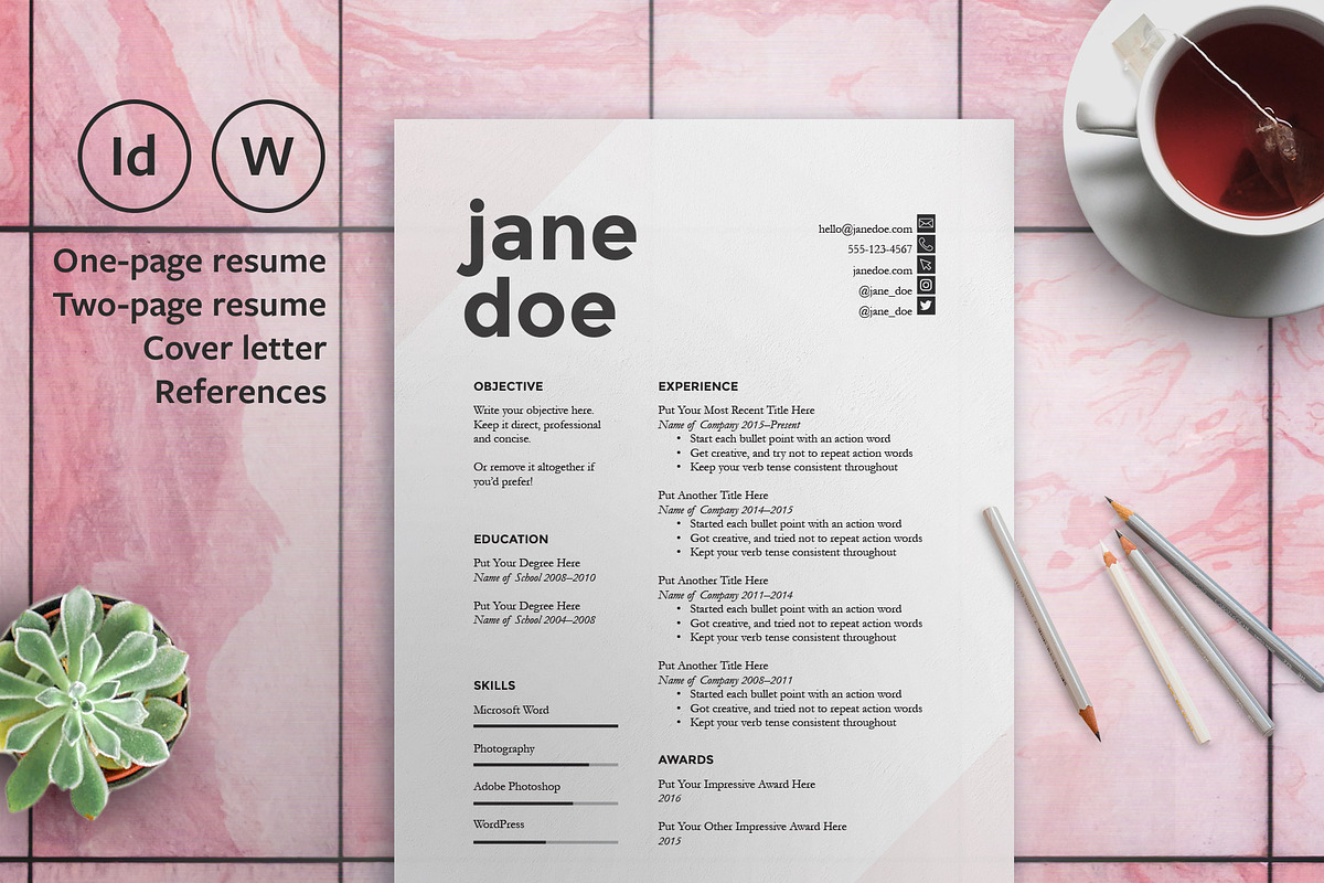 Simple Resume Template, a Resume Template by Templates by Maggie (Photo 1 of 4)