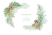 Winter greenery floral clipart, a Decorative Illustration by My Wondercolor (Thumbnail 4 of 6)